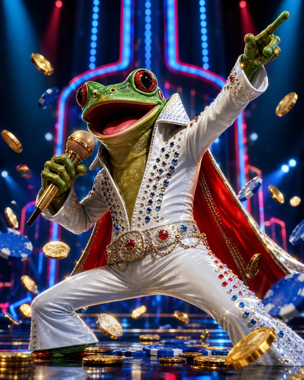 Obal automatu Elvis Frog in Vegas so spievajúcou žabou